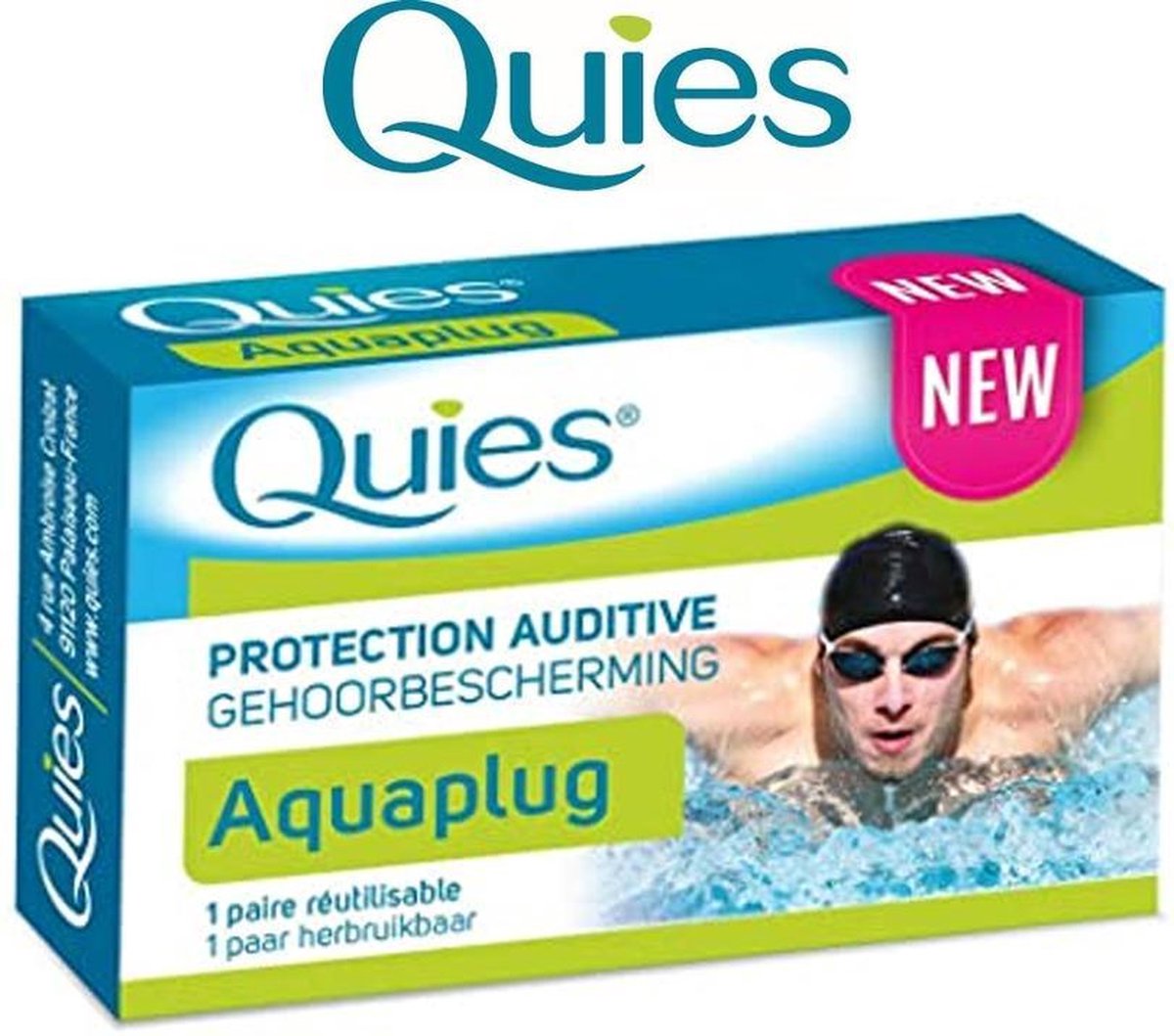Goedkoopste Quies Protection Auditive Herbruikbaar Aquaplug Gehoorbeschermers - 1 Paar