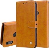 Business Style Oil Wax Texture Horizontale Flip Leren Case voor Huawei Y6 (2019) / Honor 8A, met houder & kaartsleuven & portemonnee (bruin)