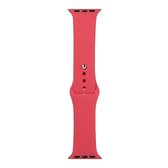 Voor Apple Watch Series 6 & SE & 5 & 4 40 mm / 3 & 2 & 1 38 mm siliconen horlogebandje, kort gedeelte (vrouwelijk) (Hibiscus roze)