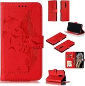 Veerpatroon Litchi Texture Horizontale Flip Leren Case met Portemonnee & Houder & Kaartsleuven voor OnePlus 7 Pro (Rood)