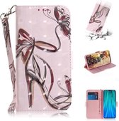 Voor Xiaomi Redmi Note 8 Pro 3D Gekleurde Tekening Horizontale Flip Leren Case met Houder & Kaartsleuf & Portemonnee & Lanyard (Hoge Hakken)