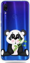 Voor Xiaomi Redmi Note 7 Pro / Redmi Note7 3D-patroon afdrukken Extreem transparante TPU-telefoonhoes (Bamboo Bear)