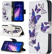 Voor Xiaomi Redmi Note 8 3D Patroon Gekleurde Tekening Horizontale Flip Leren Case met Houder & Kaartsleuven & Portemonnee (Groep Vlinder)