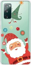 Voor Samsung Galaxy S20 FE Trendy Leuke Kerst Patroon Case Clear TPU Cover Telefoon Gevallen (Bal Kerstman)