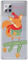 Voor Samsung Galaxy A42 5G Trendy Cute Christmas Patterned Case Clear TPU Cover Phone Cases (Fox)