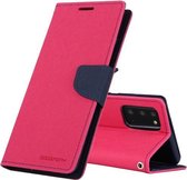Voor Samsung Galaxy Note20 GOOSPERY FANCY DAGBOEK Horizontale Flip PU lederen tas met houder & kaartsleuven & portemonnee (Rose Red)