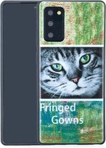 Voor Samsung Galaxy Note20 Painted Pattern Soft TPU Case (Cat)