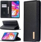 Voor Samsung Galaxy A70 2 in 1 afneembare magnetische horizontale flip lederen tas met houder & kaartsleuven & portemonnee (zwart)