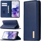Voor Samsung Galaxy S20 2 in 1 afneembare magnetische horizontale flip lederen tas met houder & kaartsleuven & portemonnee (blauw)