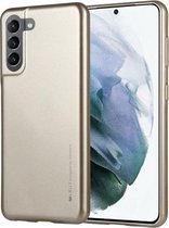 Voor Samsung Galaxy S21 + 5G GOOSPERY I JELLY METAL schokbestendig TPU-hoesje (goud)