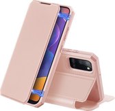 Voor Samsung Galaxy A31 DUX DUCIS Skin X-serie PU + TPU horizontale flip lederen tas met houder en kaartsleuven (rose goud)