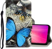 Voor Xiaomi Redmi Note 8 Pro 3D Gekleurde Tekening Horizontale Flip PU Lederen Case met Houder & Kaartsleuven & Portemonnee (EEN Vlinder)