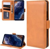 Voor Nokia 9 PureView Crazy Horse Business Mobiele Telefoon Holster met Kaart Portemonnee Beugel Functie (Geel)