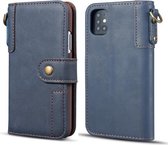 Voor Samsung Galaxy Note20 Koeienhuid Textuur Horizontale Flip Leren Case met Houder & Kaartsleuven & Portemonnee & Lanyard (Blauw)