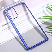 Voor Samsung Galaxy S20 + ultradunne beplating TPU beschermende zachte hoes (blauw)
