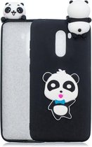 Voor Xiaomi Pocophone F1 3D Cartoon patroon schokbestendig TPU beschermhoes (Blue Bow Panda)