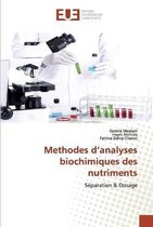 Methodes d'analyses biochimiques des nutriments