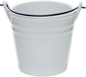 Bucket - Mini Emmer - Wit - 40cl - D10.3xh9.7cm - Keramiek - (set van 6)