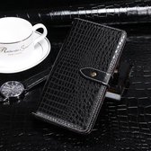 Voor Vivo Y91C idewei Crocodile Texture Horizontale flip lederen tas met houder & kaartsleuven en portemonnee (zwart)