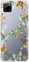 Voor OPPO Realme C12 Gekleurde tekening Clear TPU Cover Beschermhoesjes (Dorking Butterfly)