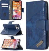 Voor iPhone 11 Pro Bijpassende kleur Krokodiltextuur Horizontaal Flip PU-lederen hoes met portemonnee & houder & kaartsleuven (blauw)