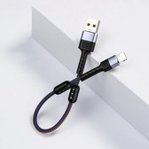 JOYROOM S-M372 USB naar 8-pins draagbare aluminium magnetische gevlochten datakabel, 3,4 A, lengte: 15 cm (zwart)