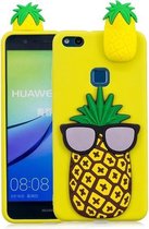 Voor Huawei P10 Lite 3D Cartoon patroon schokbestendig TPU beschermhoes (grote ananas)