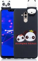 Voor Huawei Mate 20 Lite schokbestendige cartoon TPU beschermhoes (twee panda's)