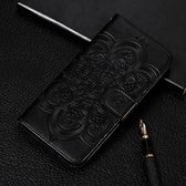 Voor Nokia 7.2 Mandala Embossing Patroon Horizontale Flip Leren Case met Houder & Kaartsleuven & Portemonnee & Fotolijst & Lanyard (Zwart)