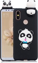 Voor Huawei Y6 2019 3D Cartoon patroon schokbestendig TPU beschermhoes (Blue Bow Panda)