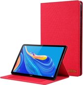 Voor Huawei M6 8.4 Doekstijl TPU platte beschermende schaal (rood)