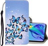 Voor Huawei Mate 30 Pro 3D Gekleurde Tekening Horizontale Flip PU Lederen Case met Houder & Kaartsleuven & Portemonnee (Meerdere Vlinders)