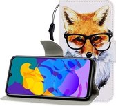Voor Huawei Honor Play 4T Pro Gekleurde Tekening Horizontale Flip Leren Case met Houder & Kaartsleuf & Portemonnee (Vos)