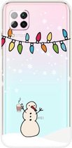 Voor Huawei P40 Lite & Nova 6 SE Christmas Series Transparante TPU beschermhoes (Milk Tea Snowman)