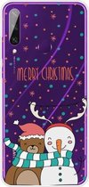 Voor Huawei Y6p Christmas Series Transparante TPU beschermhoes (neem foto Bear Snowman)