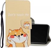 Voor Vivo Y50 / Y30 3D Gekleurde Tekening Horizontale Flip PU Leren Case met Houder & Kaartsleuven & Portemonnee (Shiba Inu)