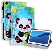 Huawei MediaPad M5 lite / C5 10.1 inch Gekleurde tekening Horizontale flip lederen tas met houder & kaartsleuf & fotolijst & slaap- / wekfunctie (Panda)