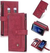 Voor Galaxy S8 / S8 + POLA multifunctionele mode magnetische horizontale flip lederen tas met kaartsleuven & portemonnee & fotolijst & houder (rood)