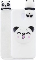 Voor Xiaomi Redmi 8A schokbestendig gekleurd geschilderd liggend cartoon TPU beschermhoes (smiley panda)