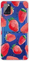 Voor Samsung Galaxy A21s schokbestendig geverfd TPU beschermhoes (Love Strawberry)