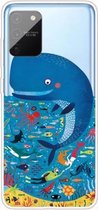 Voor Samsung Galaxy A91 / S10 Lite (2020) schokbestendig geverfd TPU beschermhoes (walvis zeebodem)