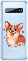 Voor Samsung Galaxy S10 5G schokbestendig geschilderd TPU beschermhoes (Love Corgi)