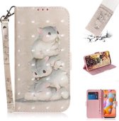 Voor Galaxy A11 & M11 3D Gekleurde Tekening Horizontale Flip Leren Case met Houder & Kaartsleuf & Portemonnee & Lanyard (Eekhoorns)