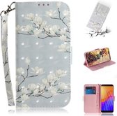 Voor Huawei Y5p 3D Geschilderd Patroon Magnetische Aantrekkelijkheid Horizontale Flip Leren Case met Houder & Kaartsleuf & Portemonnee & Lanyard (Magnolia)