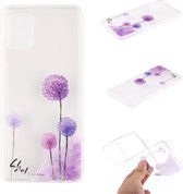 Voor Huawei Y5p gekleurde tekening patroon transparant TPU beschermhoes (paardebloem)