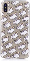 Unicorns Pattern Soft TPU Case voor iPhone X / XS