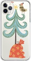 Voor iPhone 11 Pro Trendy schattig kerstpatroon Case TPU Cover Telefoonhoesjes (grote kerstboom)