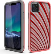 Voor iPhone 11 Pro Max 2 in 1 TPU + pc effen kleurencombinatie Drop (grijs + rood)