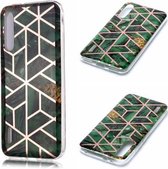 Voor Xiaomi Mi CC9e / Mi A3 Plating Marble Pattern Soft TPU beschermhoes (groen)