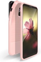DUX DUCIS MOJO-serie schokbestendige magnetische koolstofvezel TPU-hoes voor Galaxy A8 + (2018) (roze)